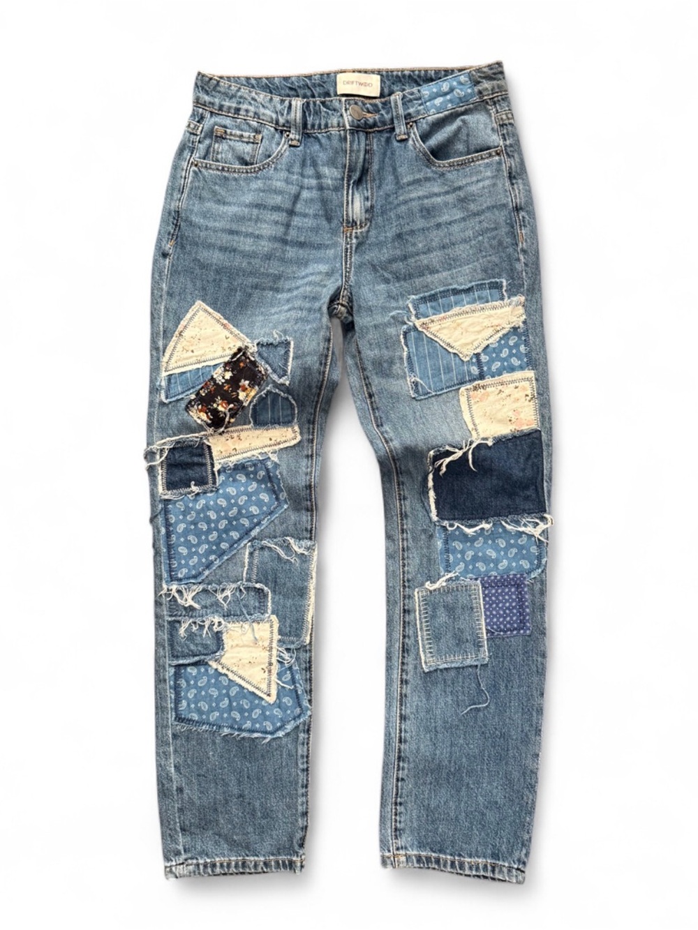 Driftwood Abbey Patchwork Jeans | Hippie Boho Chic - Picture 2 of 6